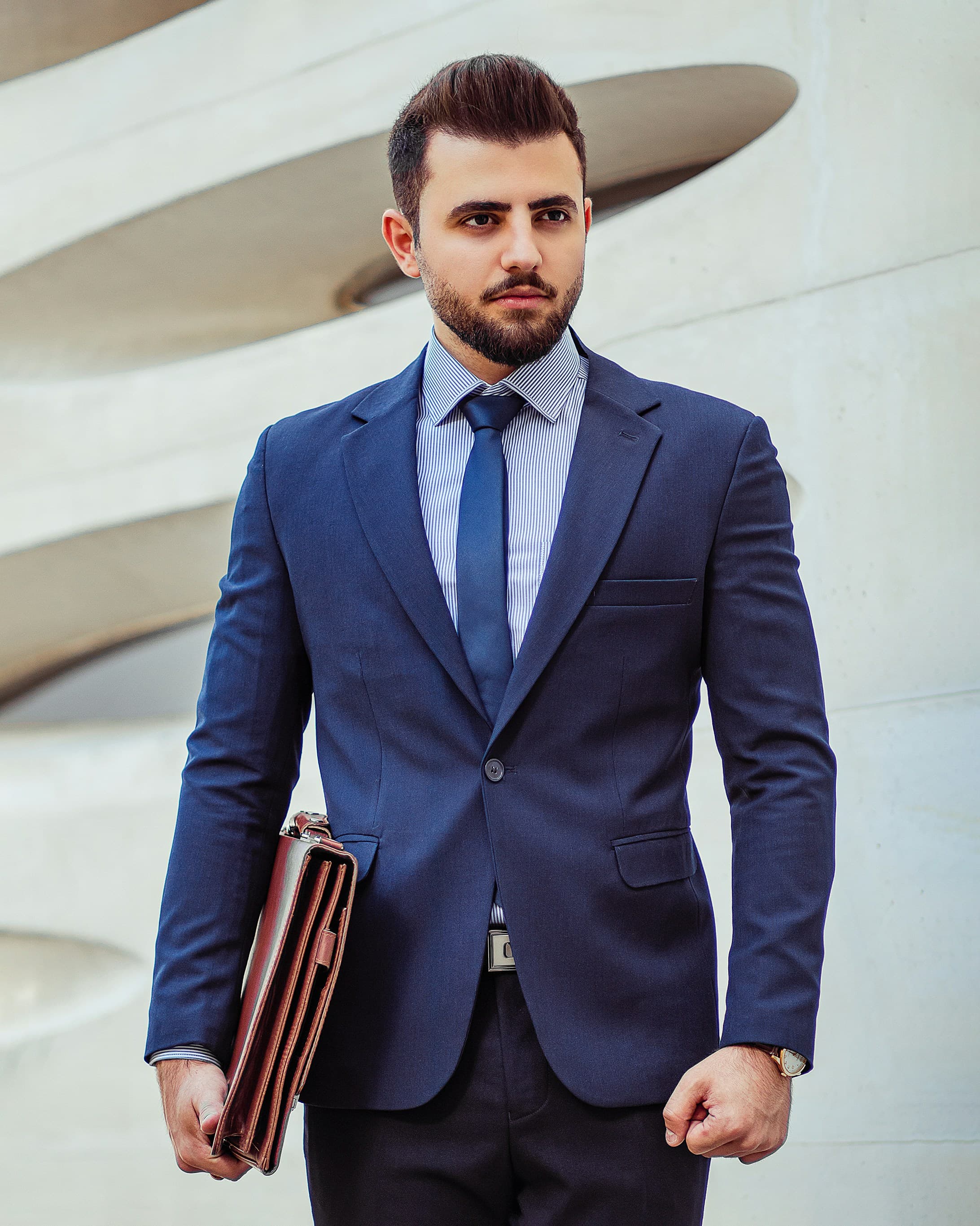 Pleated Architectural Selvedge Trouser