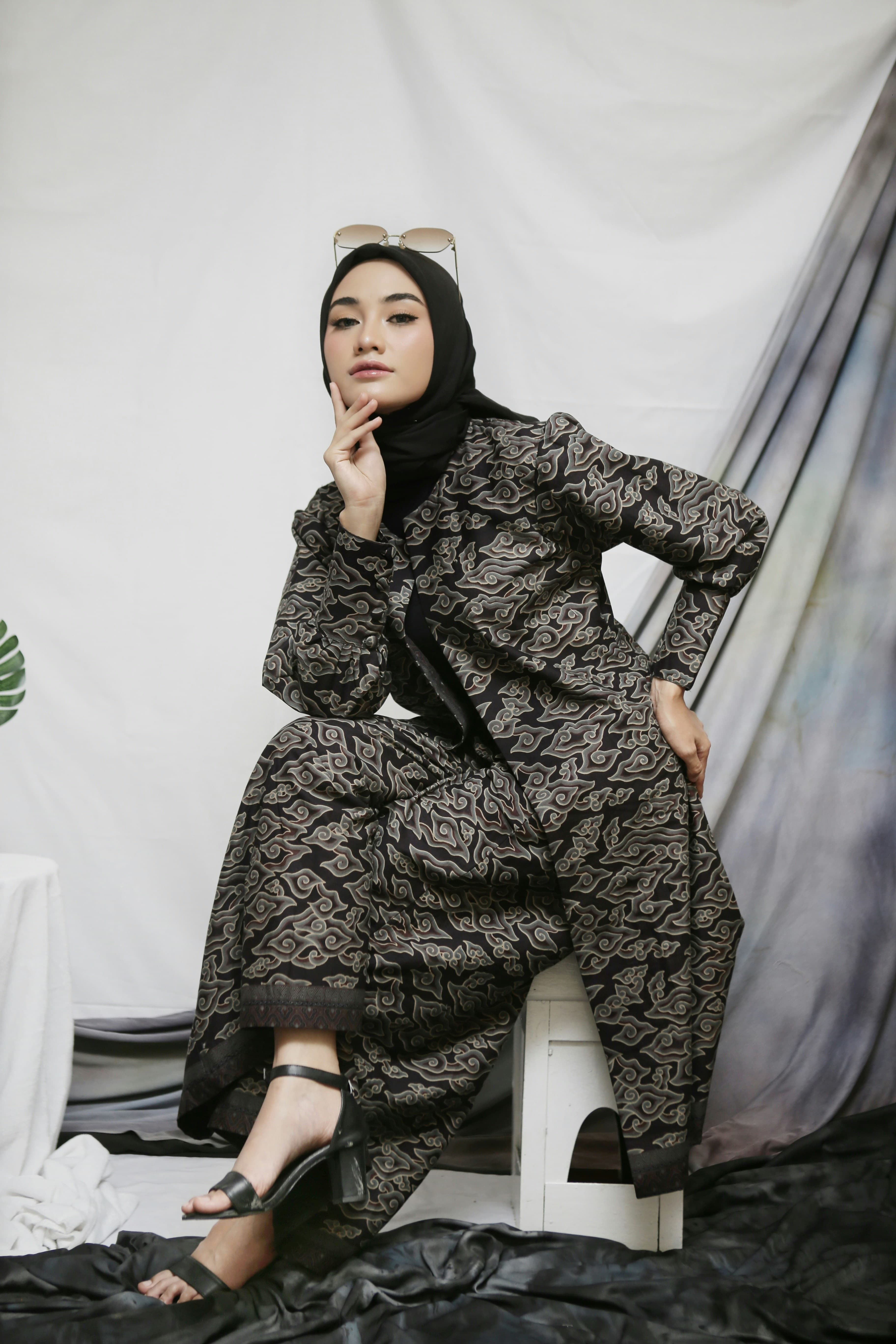 Tiered Linen Modest Shirt Dress